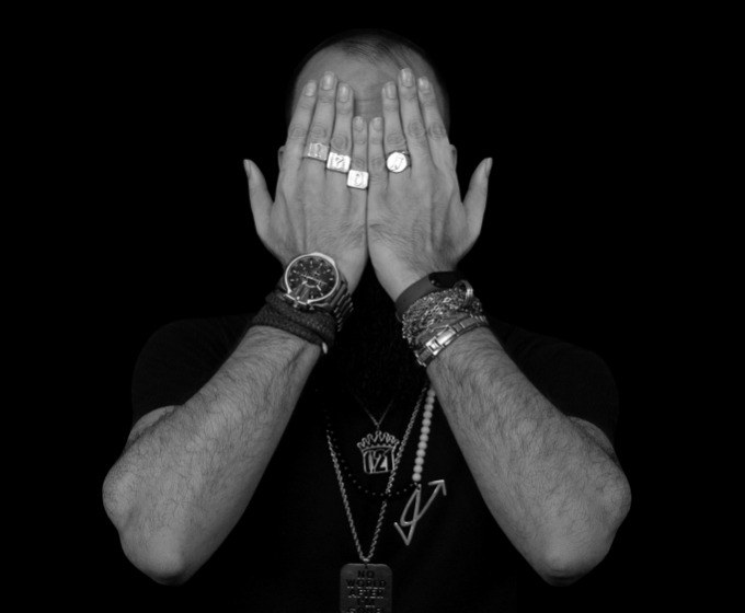 Person covering face with hands
